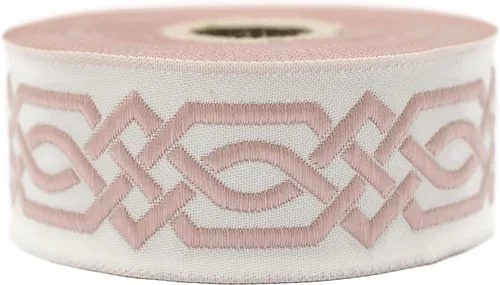 Vista 26 de Carrete de 10.9 yardas 0.79 pulgadas de ancho azul celta Claddagh bordado Jacquard Ribbon 20272