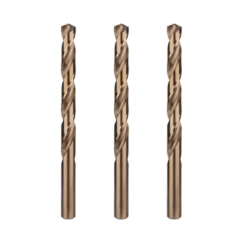 Vista 9 de Broca de cobalto de 1 pulgada, vástago reducido de 1/2 pulgada con 3 planos, adecuada para perforar en metal duro, acero inoxidable, hierro fundido