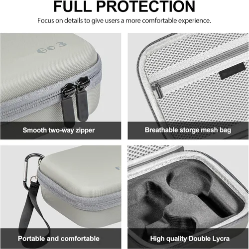 Vista 2 de Tomat Funda de transporte para Insta360 GO 3S Action, bolsa de almacenamiento, mini funda protectora compatible con accesorios de cámara de acción