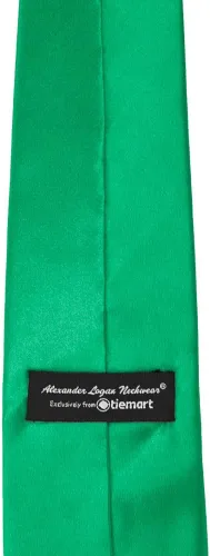 Vista 393 de tiemart Corbata de color sólido para hombre Longitud estándar