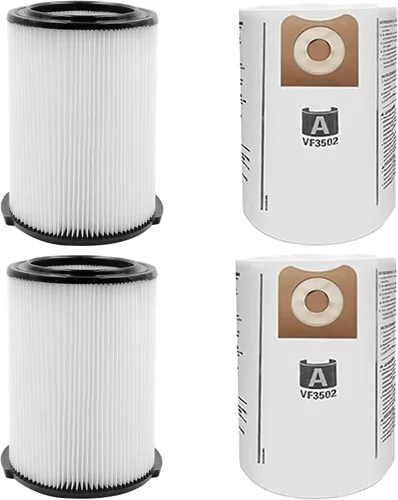 Vista 12 de Paquete de 2 filtros de repuesto VF5000 que se ajustan a aspiradoras húmedas y secas Ridgid de 6-20 galones, filtros de aspiradora plisados de 3