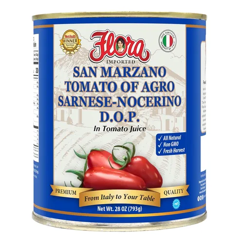Vista 11 de Flora Foods Tomatoes San Marzano DOP 28 oz (793 g) Ganador 100% de calidad italiana Importado, sin grasa, sin gluten, sin colesterol