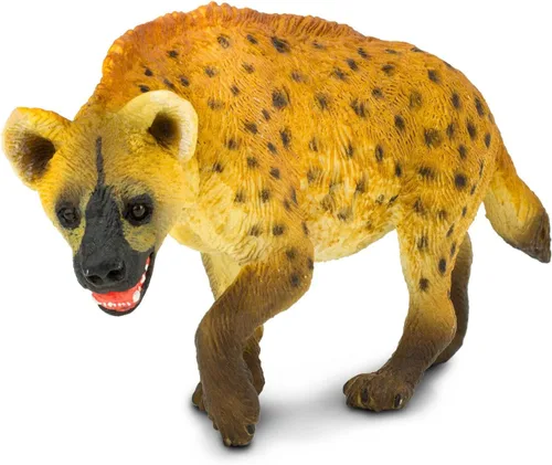 Vista 2 de Safari Ltd. Hyena Figurine - Figura realista pintada a mano de 4.25 pulgadas, juguete educativo para niños, niñas y niños a partir de 3 años