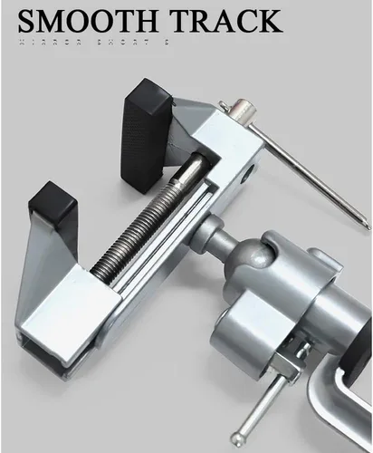 Vista 7 de Tornillo de banco pequeño, tornillo de banco giratorio universal de 360°, tornillo fijo de aleación de aluminio multifuncional ajustable