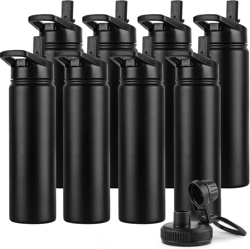 Vista 24 de DOMICARE Botella de agua para niños de 16 onzas para la escuela, de acero inoxidable, con aislamiento al vacío de doble pared, botella de agua