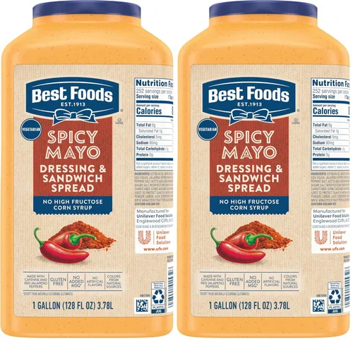 Vista 8 de Best Foods - Jarra picante para aderezo y sándwich de mayo, 1 galón