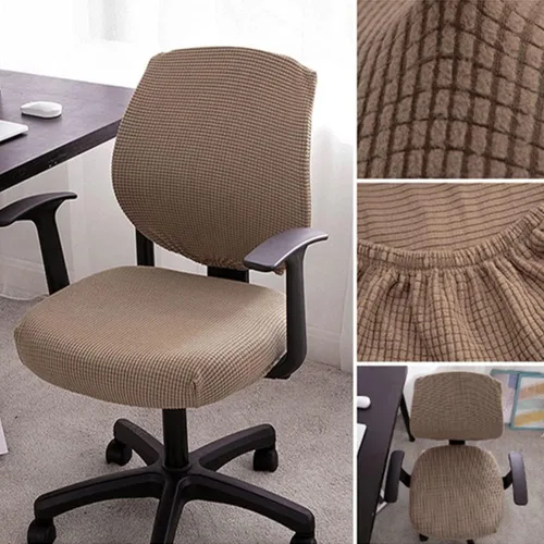 Vista 3 de Sunnyway Funda elástica para asiento de silla de oficina, extraíble y elástica, funda de asiento para silla de computadora, de elastano, lavable