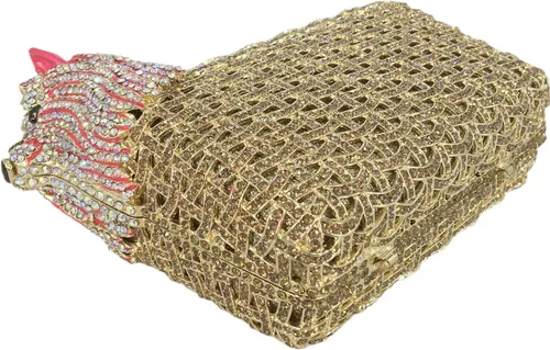 Vista 4 de Boutique De FGG Bolsas de noche para cachorros y embragues para mujer, fiesta formal, caniche, perro, bolso de mano de cristal, bolso de mano de boda