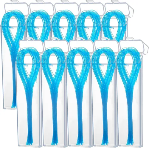 Vista 7 de JMU 100 unidades de enhebrador de hilo dental, enhebrador de hilo dental para aparatos ortopédicos, puentes, implantes, retenedores permanentes, 50