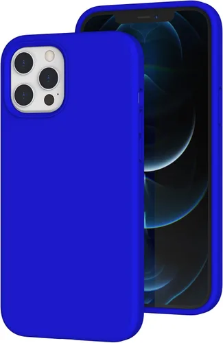 Vista 198 de Funda de silicona líquida compatible con iPhone 12 Pro Max 6.7 pulgadas, funda de gel de protección completa con forro de microfibra, funda