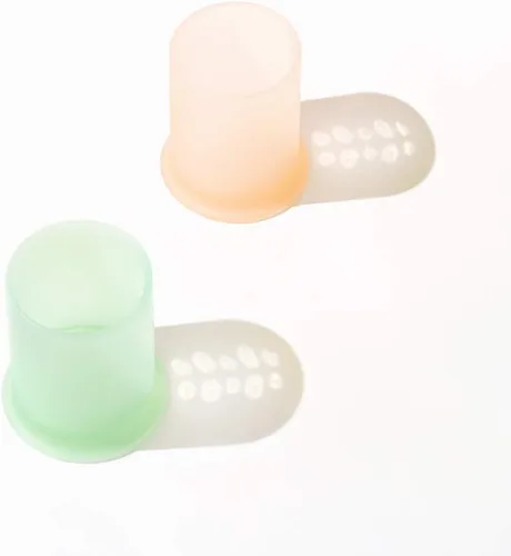 Vista 5 de Olababy Taza de entrenamiento 100% de silicona para bebé y niño pequeño (menta)