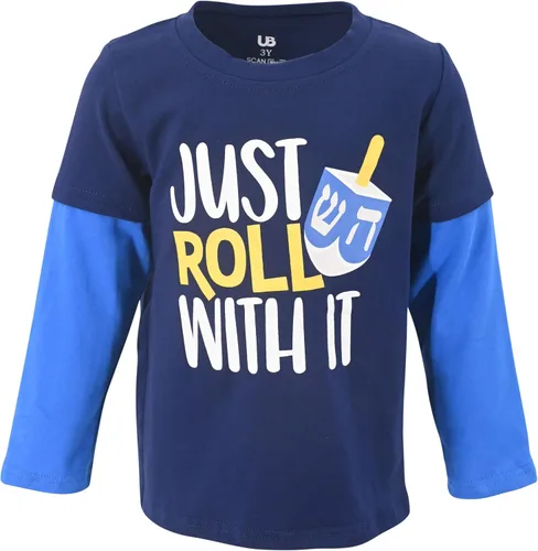 Vista 16 de Unique Baby Niños Camiseta Gráfica de Manga Larga en Capas para Niños Pequeños Marrón