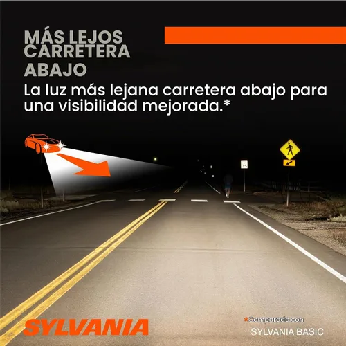 Vista 6 de SYLVANIA H11B foco delantero de luz halógena Ultra SilverStar, contiene 2 focos