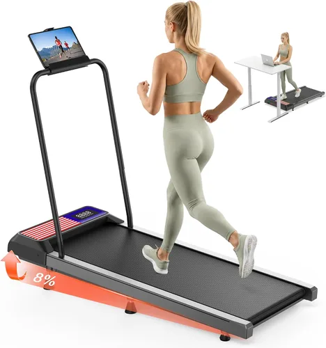 Vista 9 de Gkyet Walking Treadmill Pad with Incline, 2.5 HP Under-Desk Treadmill Home Running Pad LED Display Exercise Machine with Remote Control bandera