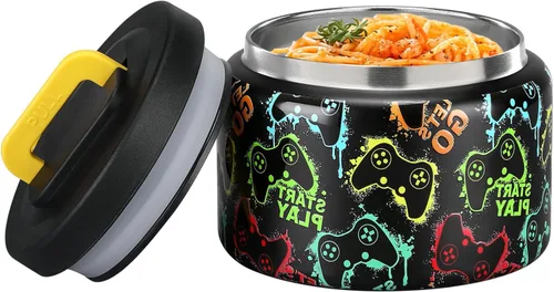 Vista 12 de MAISON HUIS Termo de sopa de 8 onzas con boca ancha, aislado al vacío, termo de alimentos de acero inoxidable a prueba de fugas para alimentos