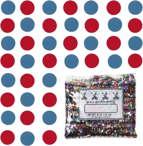 Vista 118 de Confetti Circle 1/4" Negro, Azul Marino Combo - 2 bolsas de media onza (1 oz) (8550/9971)