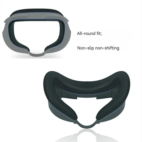 Vista 5 de VR Headset Silicone Facial Interface Compatible with Quest 3, V-Shaped Face Cover Pad Anti-Slip Soft & Comfy AR Accessories(White)