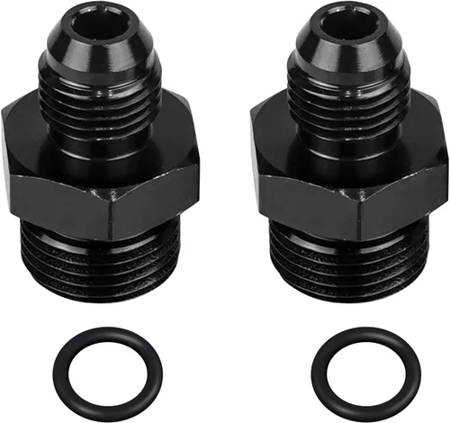 Vista 8 de Adaptador de riel de combustible macho 6AN Flare a 6AN ORB, adaptador de manguera de línea de combustible de aluminio, accesorios de sistema