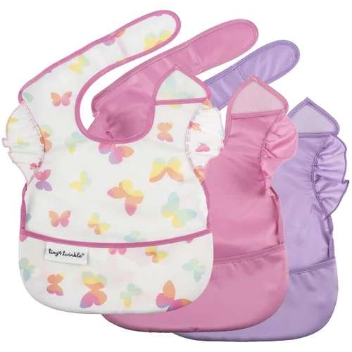 Vista 27 de Tiny Twinkle Baberos Antiderrame para Comer para Bebé Baberos Impermeables y Limpiables para Niños Pequeños con Bolsillo de Recolección Baberos
