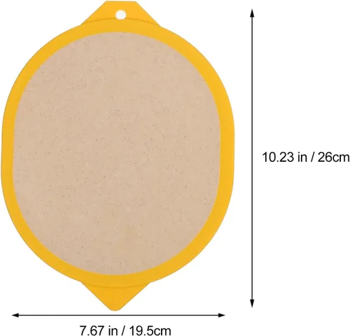 Vista 7 de Cabilock Tabla de cortar de plástico para cortar frutas y cortar servir con forma de limón lindo corte para cocina casera tabla de cortar limón