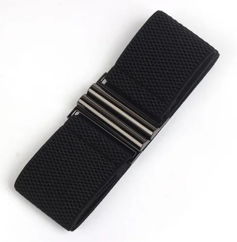 Vista 3 de YYXR Cinturón elástico para mujer, negro, vintage, talla plus, cincher de cintura