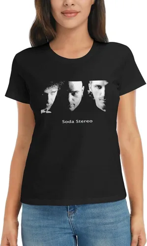 Vista 6 de Soda Stereo T Shirt Woman's Summer Tee Casual Short Sleeve T-Shirts