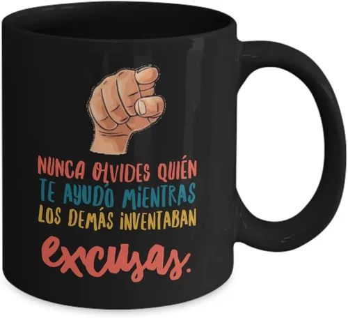 Vista 2 de Regalo para amigos Taza de cafe para hermana Perfecto regalo para graduados, profesionales y estudiantes Vaso con afirmaciones positivas, Negro