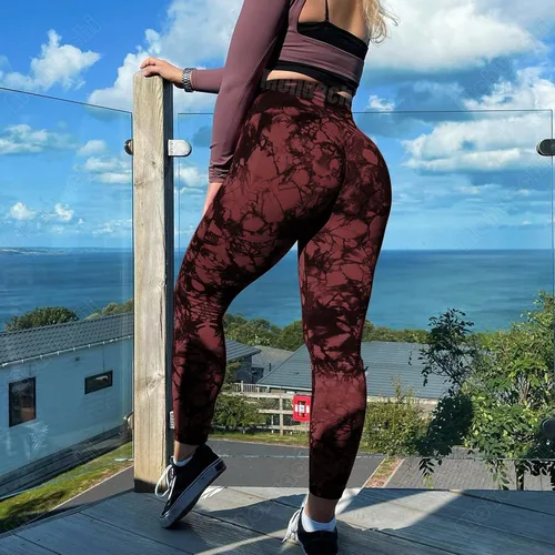 Vista 2 de MOHUACHI Women Scrunch Butt Lifting Leggings for Women Seamless High Waisted Workout Yoga Pants Gym Booty Tights