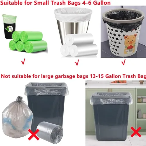 Vista 2 de Paquete de 2 bolsas de basura acrílicas, dispensador de bolsas de basura para cocina, baño, soporte de almacenamiento de bolsas de basura debajo
