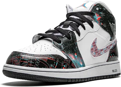 Vista 4 de Nike Youth Air Jordan 1 Mid Se GS Electro Naranja