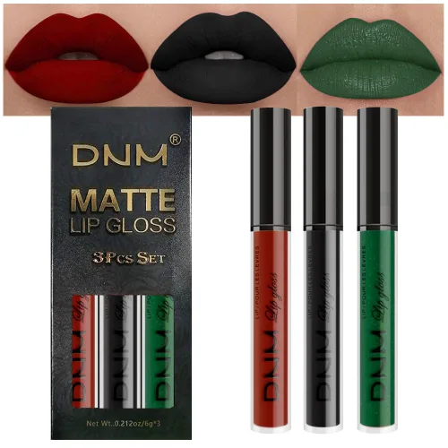 Vista 9 de AMY'S DIARY Juego de 3 Lápices Labiales Líquidos Mate Rojo Brillante, Tinte de Labios de Larga Duración 24 Horas Impermeable, Juego de Regalo de 05