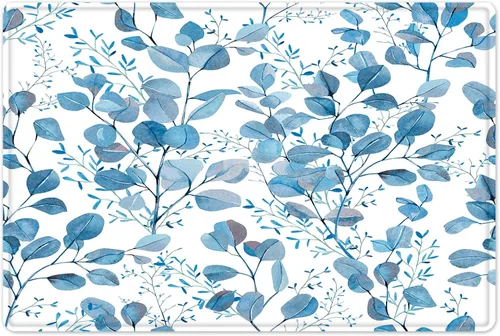 Vista 16 de LB Alfombra de baño de flores bohemias, alfombra de baño antideslizante con estampado floral bohemio morado y negro, espuma viscoelástica suave