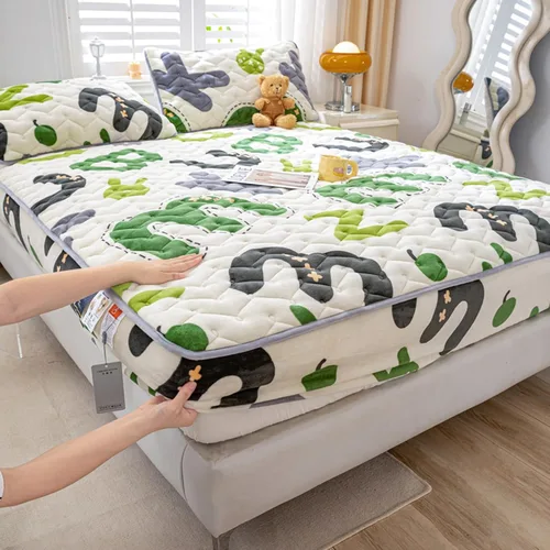 Vista 15 de Juego de sábanas bajeras extra largas tamaño King de 3 piezas con 2 fundas de almohada, forro polar de leche, suave para arrugas y antidecoloración