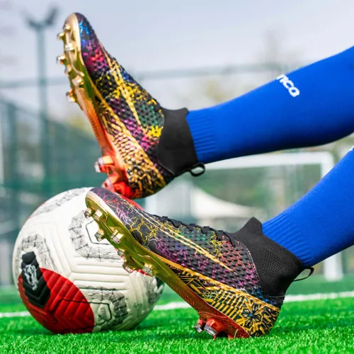 Vista 5 de Zapatos deportivos de fútbol para niños y hombres, tenis de fútbol para equipo de fútbol, ligeros, para correr, al aire libre, cómodos