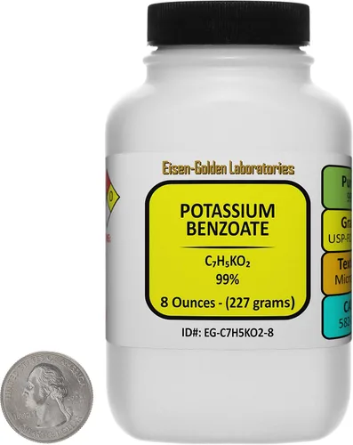 Vista 7 de Benzoato de potasio [C7H5KO2] 99% USP-FCC Microprills de la categoría alimenticia 4 oz