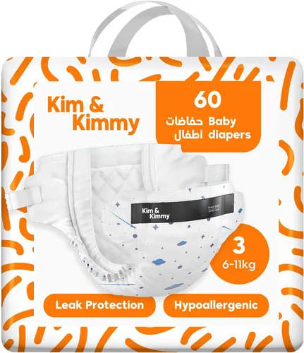 Vista 8 de Kim & Kimmy Pañales ecológicos, talla 2, 9-18 libras, 72 pañales – Protección contra fugas de 12 horas, sin erupciones, hipoalergénicos, ultrasuaves
