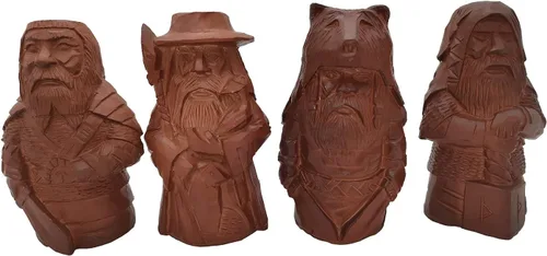 Vista 5 de Estatua de los dioses nórdicos Odin Thor Tyr Ulfhednar, estatuas de mitología vikinga nórdica, decoración pagana nórdica para el hogar, oficina