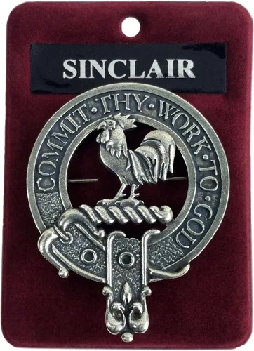 Vista 2 de Sinclair - Broche de escudo del clan familiar escocés