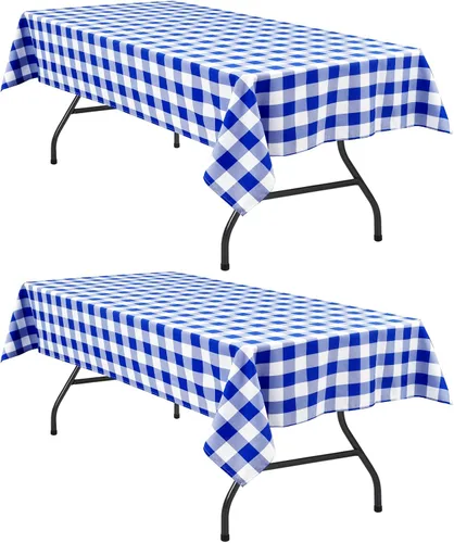 Vista 26 de Hiasan - Mantel cuadrado a cuadros, 30 x 30 pulgadas, tela impermeable y resistente a las arrugas para picnic, cena y fiesta, tela de poliéster