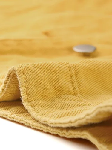 Vista 5 de Allegra K Chaleco de mezclilla lavado con botones para mujer, con bolsillos con solapa en el pecho