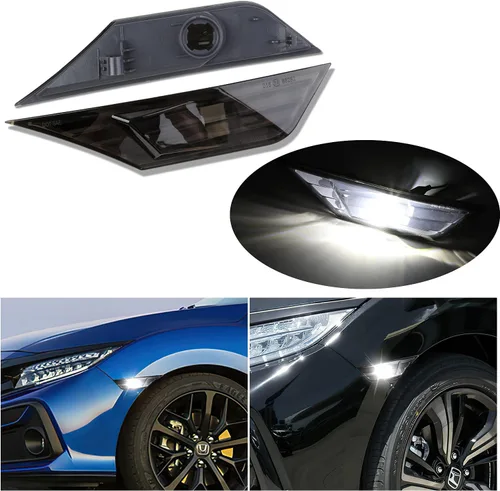 Vista 2 de Rui Xin 213 Kit de luz de marcador lateral frontal de bombilla LED de señal de giro compatible con Honda Civic Sedan/Coupe/Hatchback, reemplaza