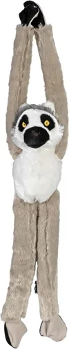 Vista 2 de Wild Republic Ecokins - Lémur colgante con cola de anillo, animal de peluche, 22 pulgadas, regalo para niños, juguete de peluche, hecho de botellas