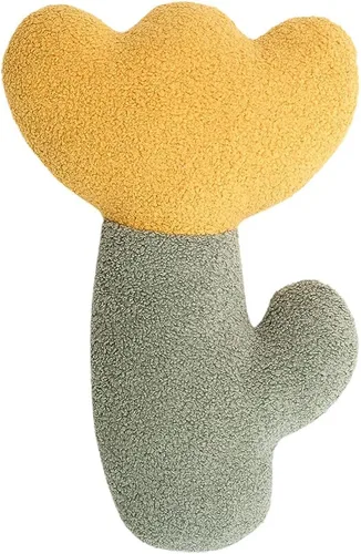 Vista 13 de vctops Cojín decorativo de algodón con borlas y estilo bohemio arco iris con relleno de almohada para sofá, cama, sala de estar