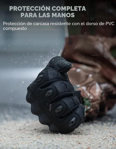 Vista 2 de KEMIMOTO Guantes tácticos para hombres, guantes de motocicleta con pantalla táctil con carcasa dura y acolchado de palma para deportes, motocicleta