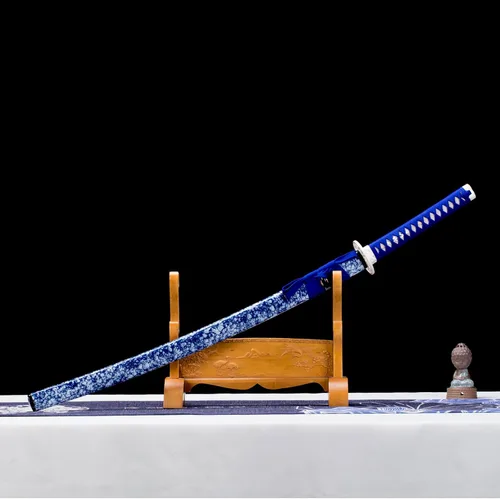 Vista 7 de Full Tang Katana 1095+15N20/Damascus Steel Handmade Forged