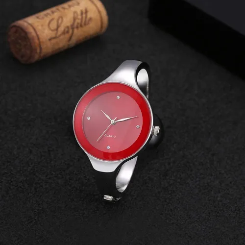 Vista 2 de Weicam Pulsera de lujo para mujer, de acero inoxidable, reloj analógico de cuarzo, el mejor regalo