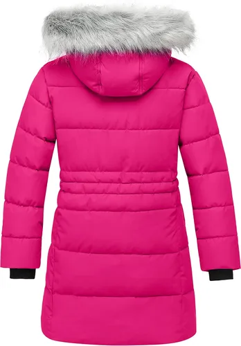 Vista 2 de ZSHOW Parka - Abrigo largo de invierno para niñas, chaqueta acolchada con capucha