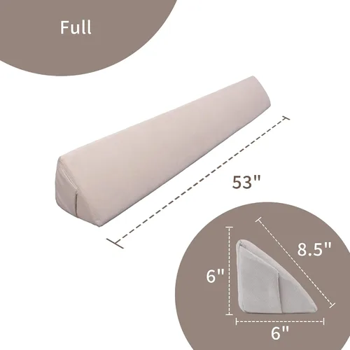 Vista 6 de Aurako Almohada de cuña para cama de tamaño matrimonial, almohada para cabecero, colchón de cuña, relleno de huecos de cama triangular, cuñas