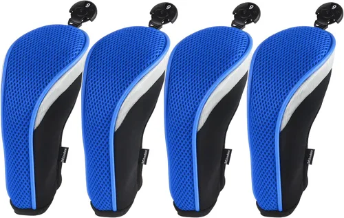 Vista 12 de Andux – Fundas de cabeza de palo de golf híbridos set de 4 con intercambiable Número Etiquetas con Dial No. Etiqueta Tubería de colores todos