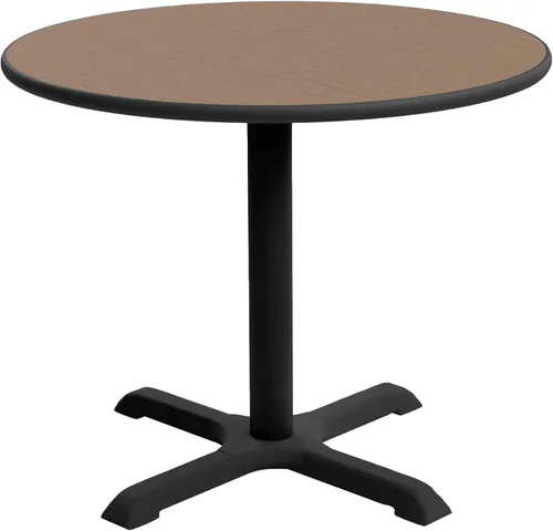 Vista 9 de Regency Cain - Mesa de descanso redonda con base en X de 36 pulgadas, color cereza Cereza/Negro
